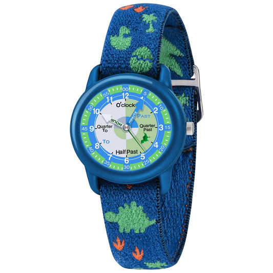 Kids Watch Girls Elastic Fabric Strap Watch Montre Enfant Fille Time Teacher Learning Timepiece Analog Wrist Watch for Children Toddler Cadeaux Jouet Toys Gifts for Girls Boys